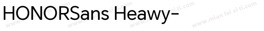 HONORSans Heawy字体转换